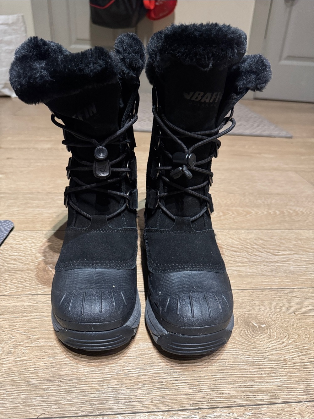 Baffin Women's Black Lace-Up Faux Fur Winter Boots - Picture 2 of 5